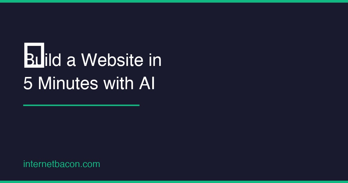 Build a Website in 5 Minutes with AI No Coding